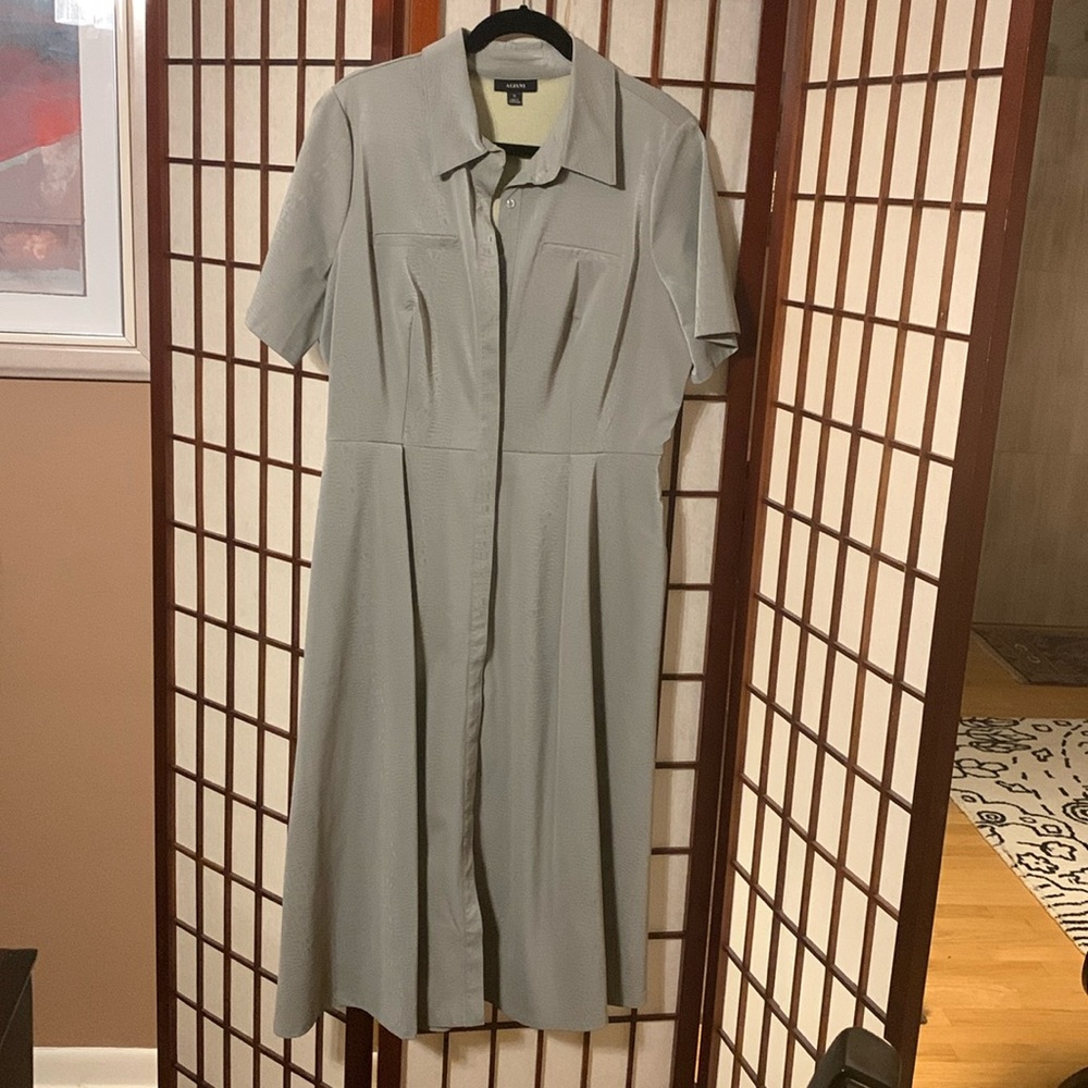 Gray/silver- Faux leather dress